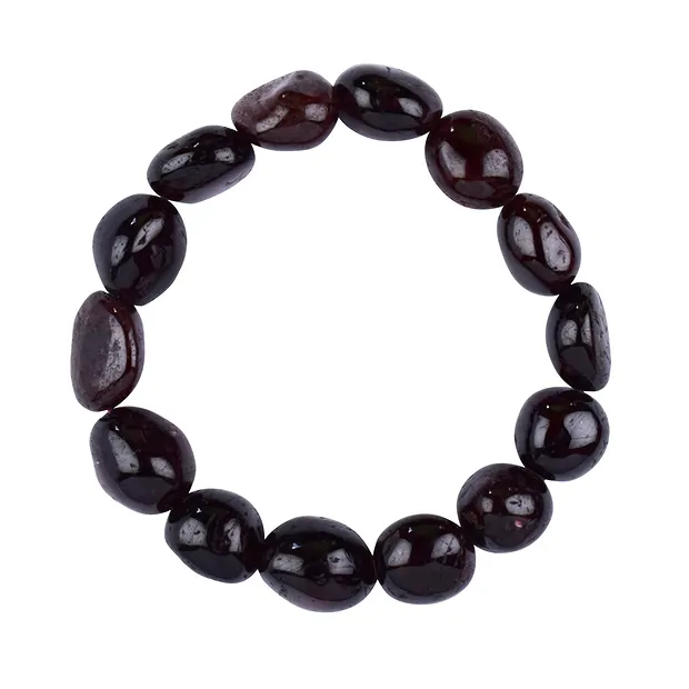 Pulsera, granate, pepitas de 10 - 12 mm | Marco Schreier