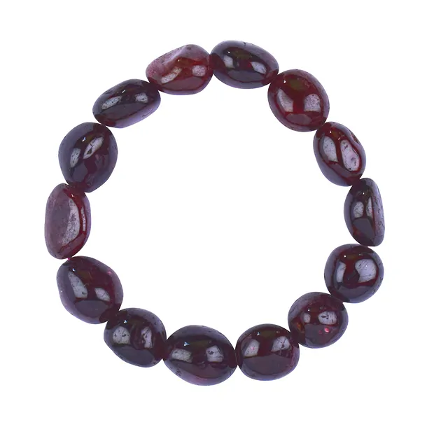 Armband, Granat, 10 - 12mm Nuggets | Großhandel Edelsteine, Heilsteine & Schmuck