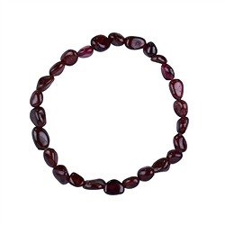 0608250079 Bracelet, garnet, 06-08mm nuggets | wholesaler gems, healing stones &amp; jewelry