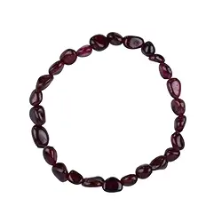 0608250079 Bracelet, garnet, 06-08mm nuggets | wholesaler gems, healing stones & jewelry