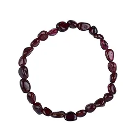 Bracelet, garnet, 06-08mm nuggets | wholesaler gems, healing stones & jewelry