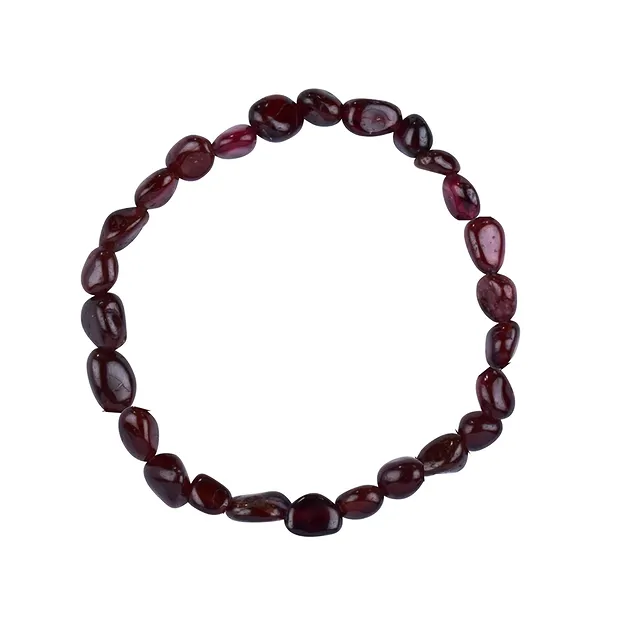 Armband, Granat, 06-08mm Nuggets | Großhändler Edelsteine, Heilsteine & Schmuck
