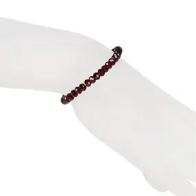 Bracelet, grenat, 03 x 05mm Boutons, facettés | Marco Schreier