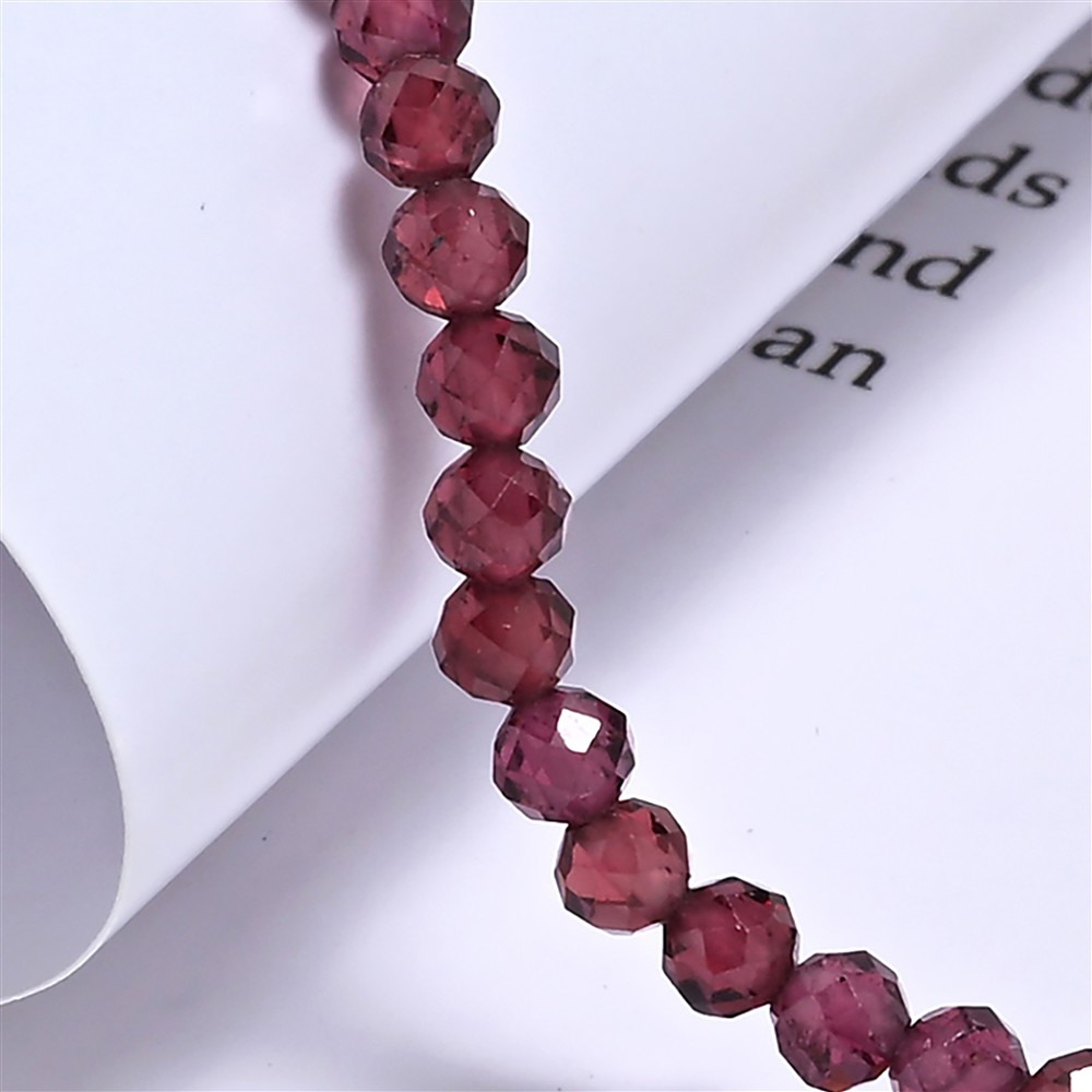 Armband, Granat, 03mm Kugeln, facettiert, 19cm | Marco Schreier
