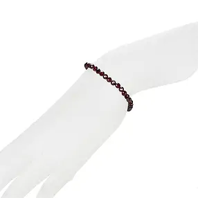 Bracelet, garnet, 04mm beads, faceted | wholesale gems, healing stones & jewelry
