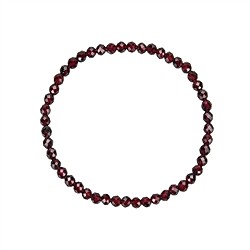 0608251041 Pulsera, granate, 04mm cuentas, facetado | Marco Schreier