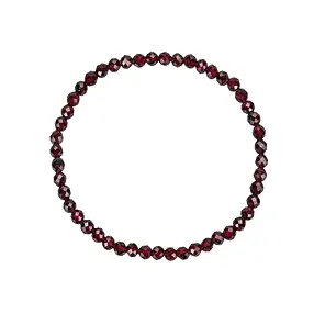 Bracelet, garnet, 04mm beads, faceted | wholesale gems, healing stones & jewelry