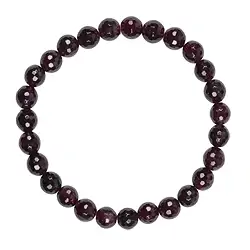 0608251081 Bracelet, grenat, 08mm boules rondes, facettes | Marco Schreier