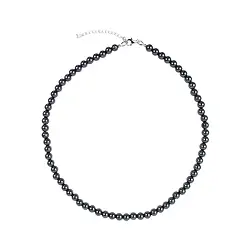 0608512206 Kette Hämatit (natur), Kugeln (6mm), rhodiniert, Verlängerungskettchen | Marco Schreier