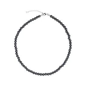 Collar de Hematita (natural), cuentas (6mm), rodinado | Marco Schreier