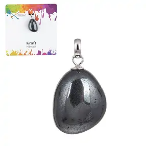 Hematite pendant, Tumbled Stone small, rhodiniert | Marco Schreier