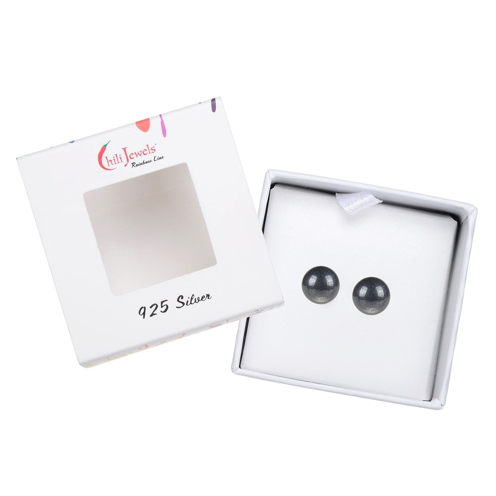 Ohrstecker Hämatit (natur), Kugel, 6mm | Edelsteine, Heilsteine & Schmuck-Handel