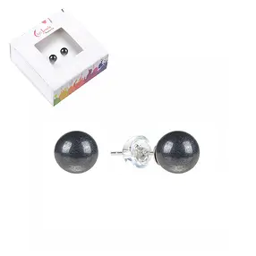 Clous d'oreilles Hématite (naturelle), boule, 6mm | Marco Schreier