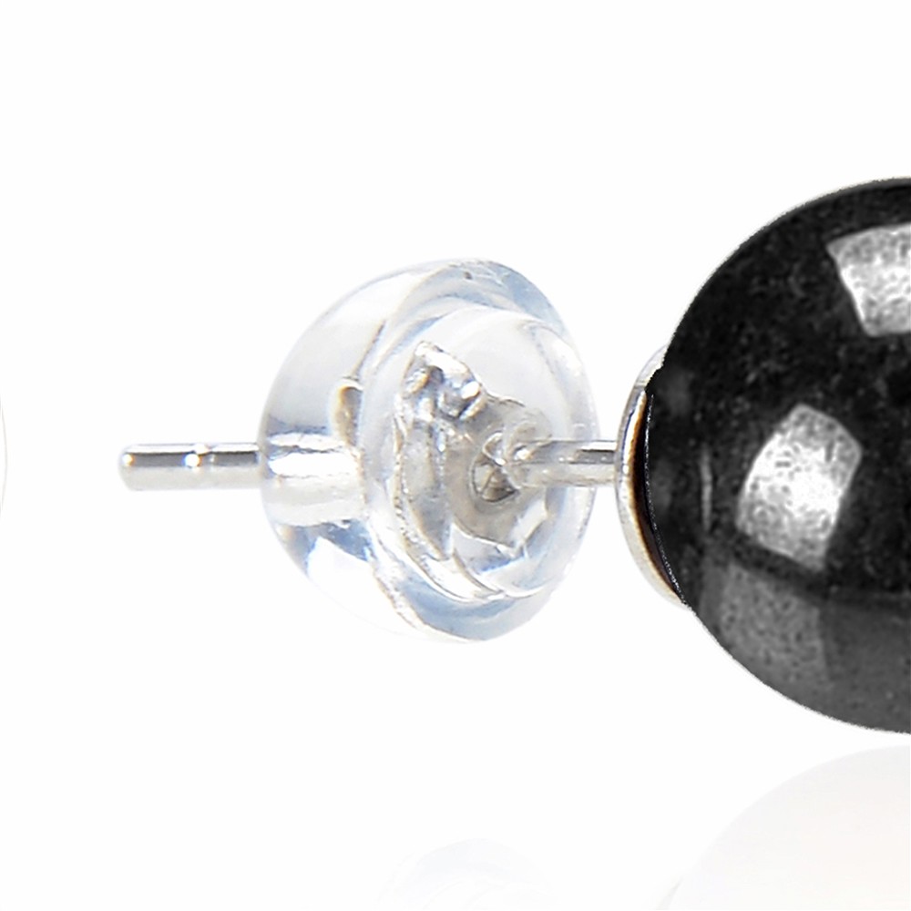 Earstuds Hematite (natural), ball, 8mm, rhodiniert | Marco Schreier