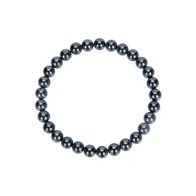 Bracelet, Hematite (natural), 06mm beads | wholesaler gems & healing stones