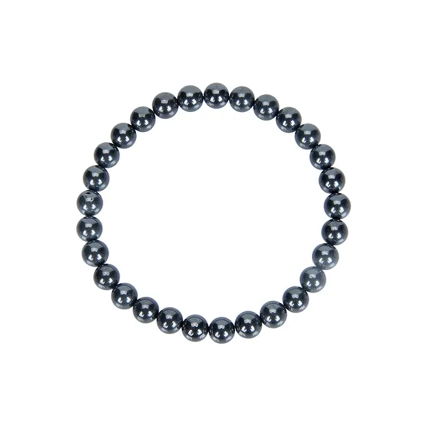 Pulsera, Hematita (natural), cuentas 06mm | Marco Schreier