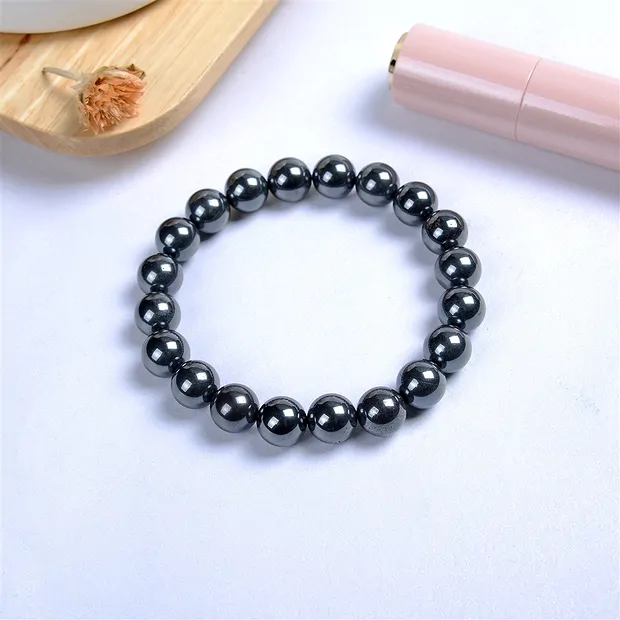 Bracciale, Ematite (naturale), perline da 10 mm | Marco Schreier