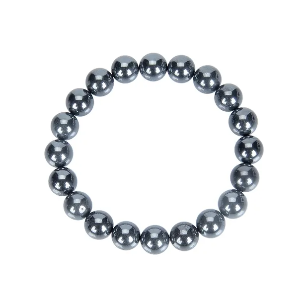 Bracelet, Hématite (naturelle), boules 10mm | Marco Schreier