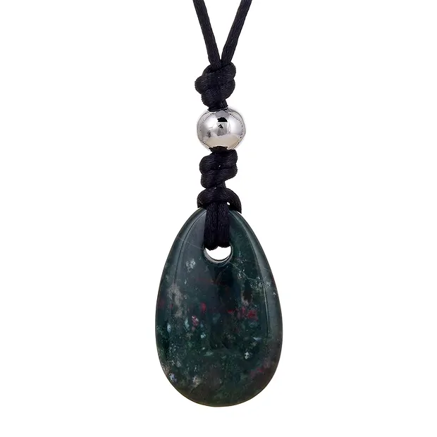 Pendentif Jaspe sanguin "Délimitation et contrôle" (Héliotrope) | Marco Schreier
