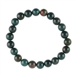 0608750108 Bracelet, Heliotrope (Bloodstone), 08mm beads | wholesaler gems & healing stones