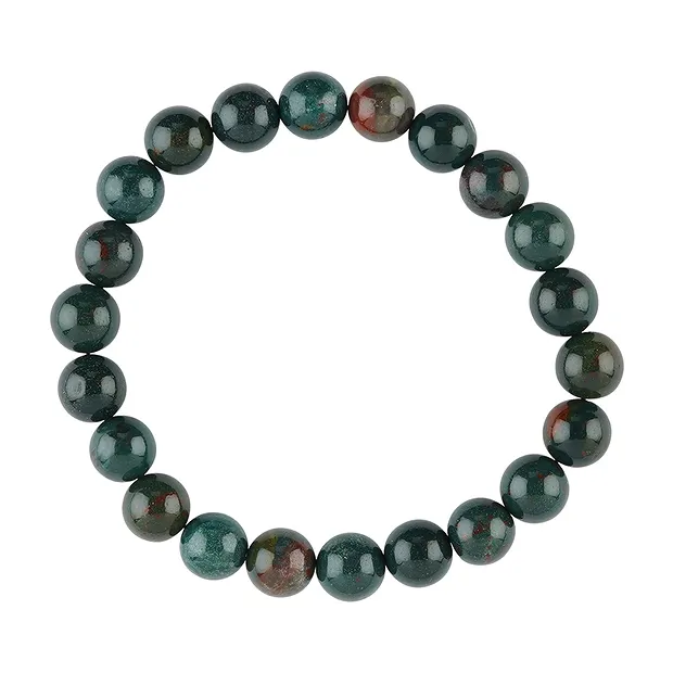 Bracciale, Eliotropio, perline da 08 mm | grossista gemme e pietre curative