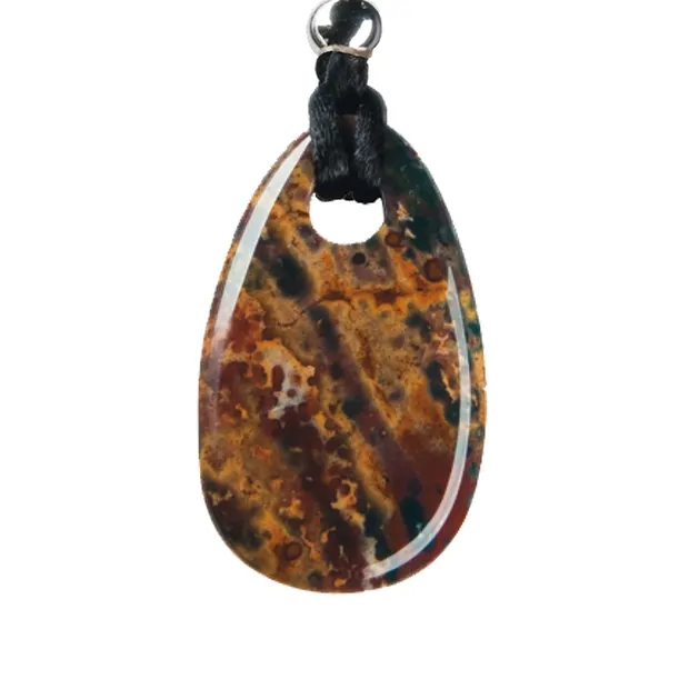 Pendentif pierre de force Jaspe sanguin (Héliotrope) | Marco Schreier