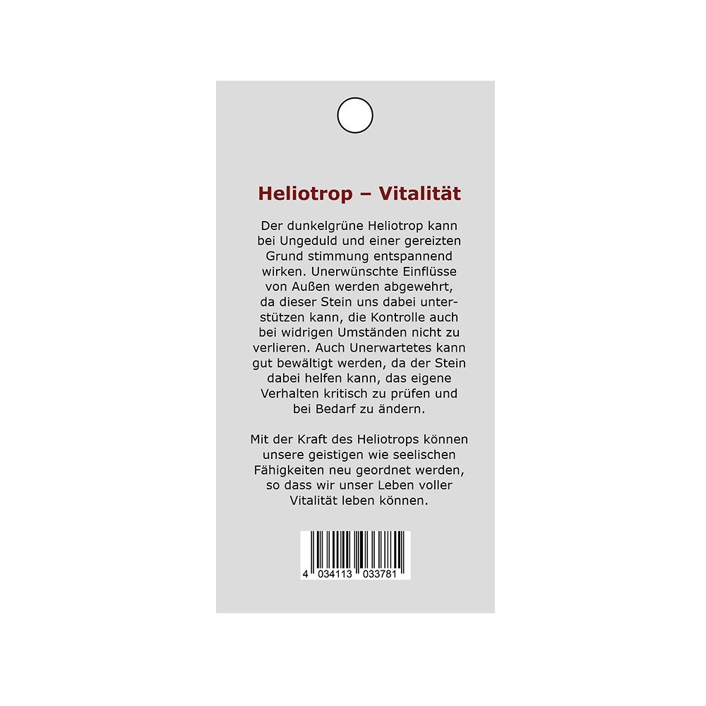 Kraftstein-Anhänger Heliotrop (Vitalisierung) | Edelsteine, Heilsteine & Schmuck