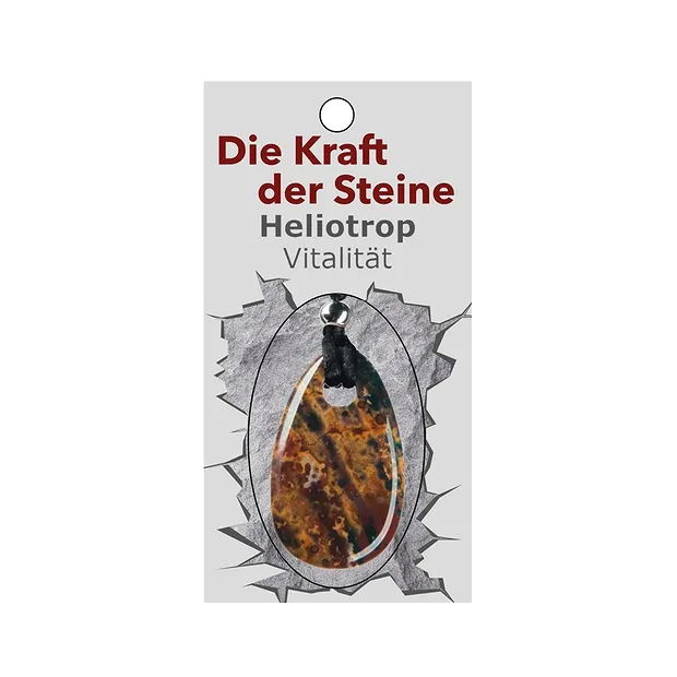 Pendentif pierre de force Jaspe sanguin (Héliotrope) | Marco Schreier