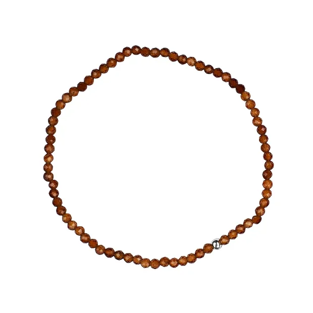 Bracelet, hessonite (grenat), 02,8mm boules, facettes | Marco Schreier