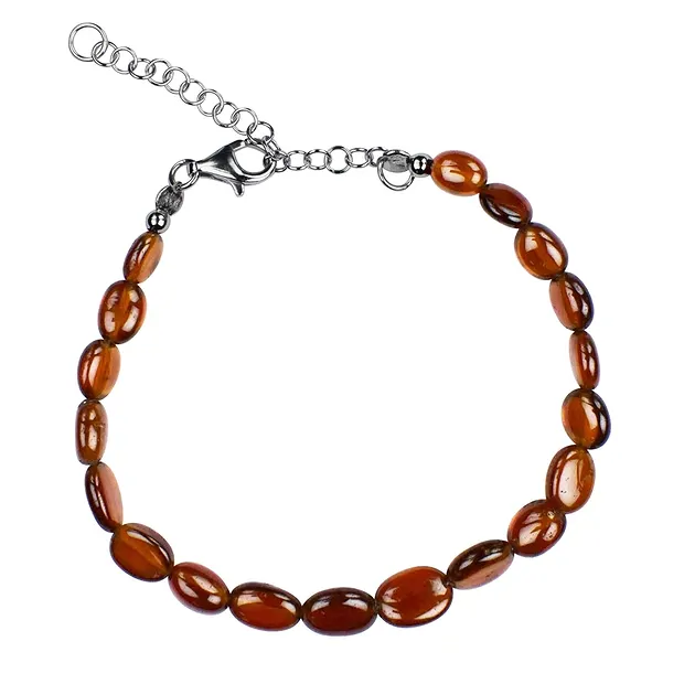 Armband Granat (Hessonit), Trommelsteine (8 - 9mm) | Marco Schreier