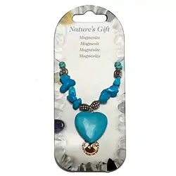 0609118001 Heart necklace, turquenite (dyed), for floor stand | Marco Schreier