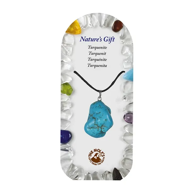 Trommelstein-Anhänger mit Öse, Turquenit, für Bodenständer | Marco Schreier