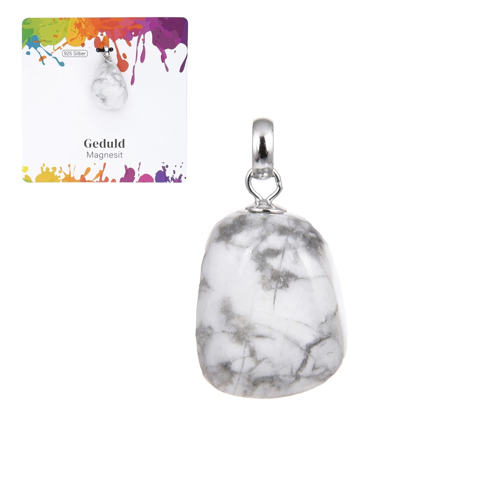 Pendant Magnesite, Tumbled Stone small, rhodiniert  | Marco Schreier