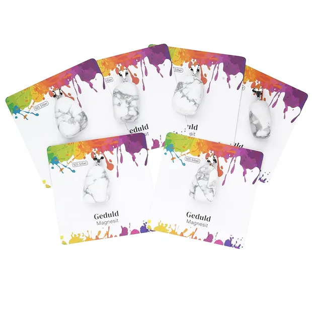 Pendentif Magnésite, Pierre roulée grande, rhodié | Marco Schreier