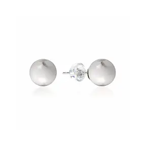 Earstuds Magnesite, ball, 8mm, rhodiniert, loose | Marco Schreier