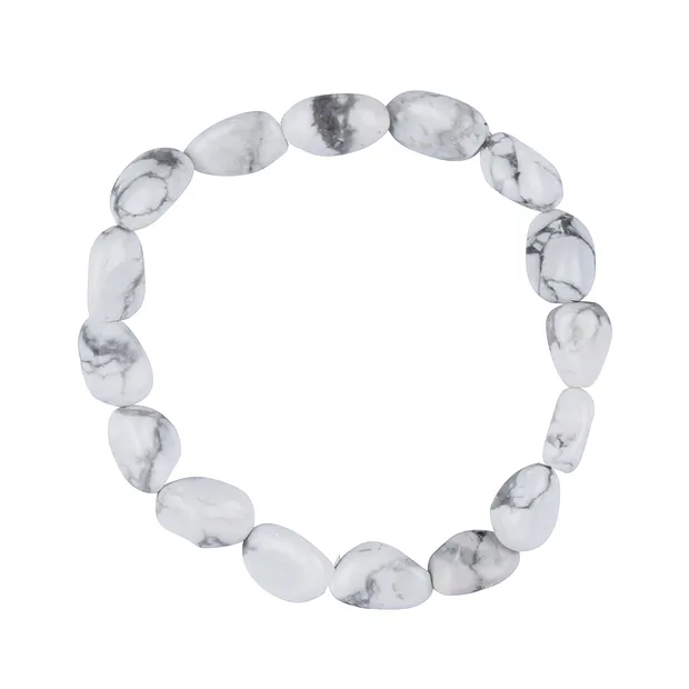 Bracelet, Magnesite, 10 - 12mm nuggets | Schreier gems, healing stones & jewelry
