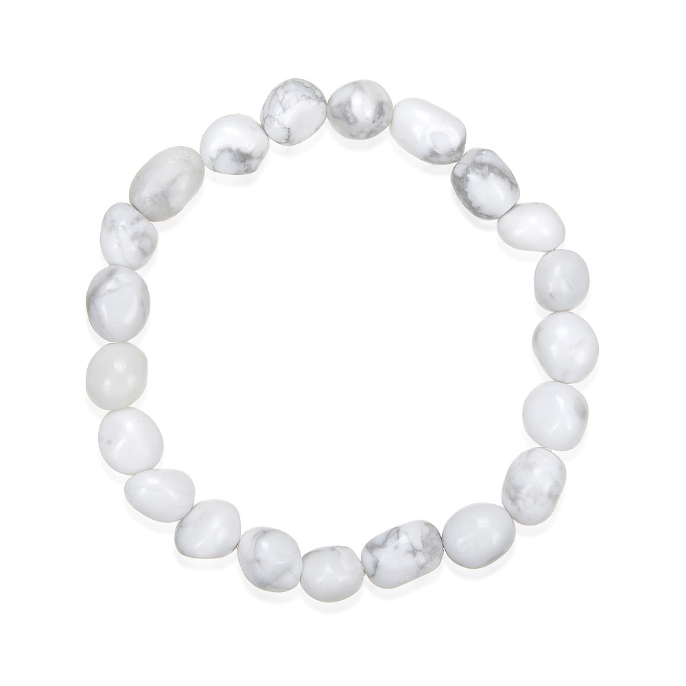 Bracciale, Magnesite, pepite da 08 a 10 mm | grossista gemme e pietre curative