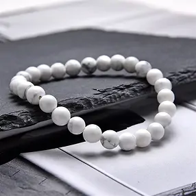 Bracciale, Magnesite, perline da 06 mm, 15 cm (per bambini) | Marco Schreier
