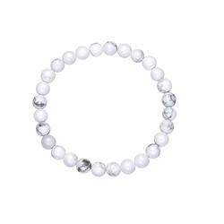 0609150206 Bracelet, Magnésite, 06mm perles rondes, 15cm (pour enfants) | Marco Schreier