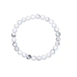 0609150206 Bracelet, Magnésite, 06mm perles rondes, 15cm (pour enfants) | Marco Schreier