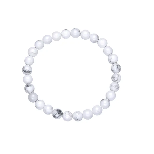 Bracelet, Magnesite, 06mm beads, 15cm (short) | wholesaler gems & healing stones