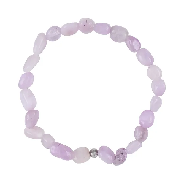 Bracciale, Kunzite, pepite di 06-08 mm | grossista gemme e pietre curative