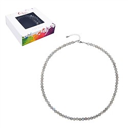 0610312206 Cha&#xEE;ne en labradorite, boules (6mm), rhodi&#xE9;, Cha&#xEE;ne d&#x27;extension | Marco Schreier