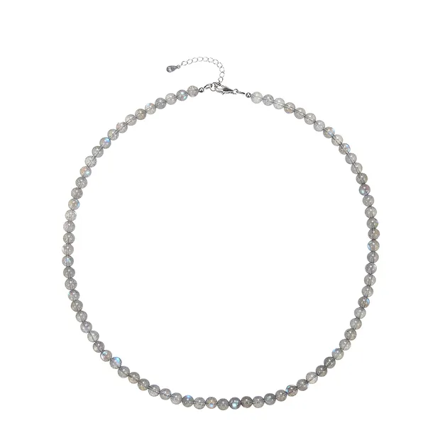 Chaîne Labradorite, boules (6mm), rhodié | Marco Schreier