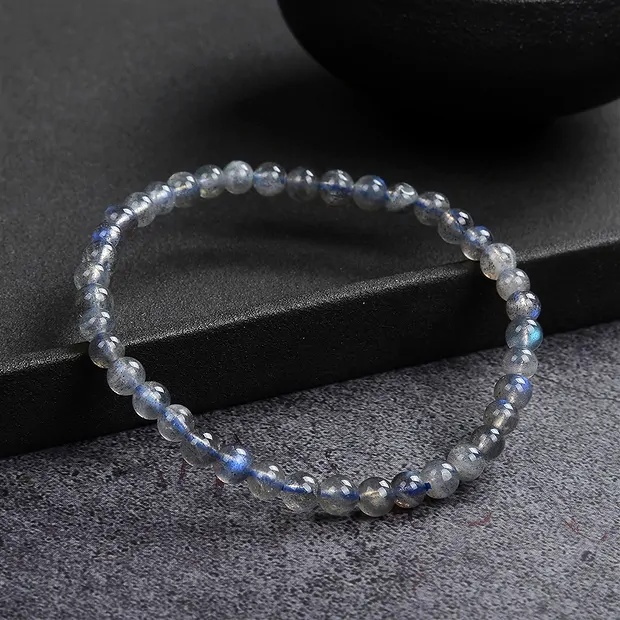 Bracelet, Labradorite (dark), 05mm beads | wholesaler gems & healing stones