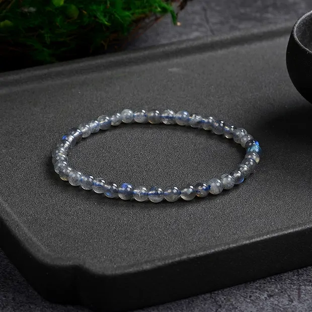Pulsera, labradorita (oscura), cuentas de 05mm | Marco Schreier