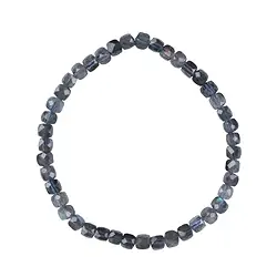0610351005 Pulsera, labradorita, cubo de 04mm, facetada | Marco Schreier