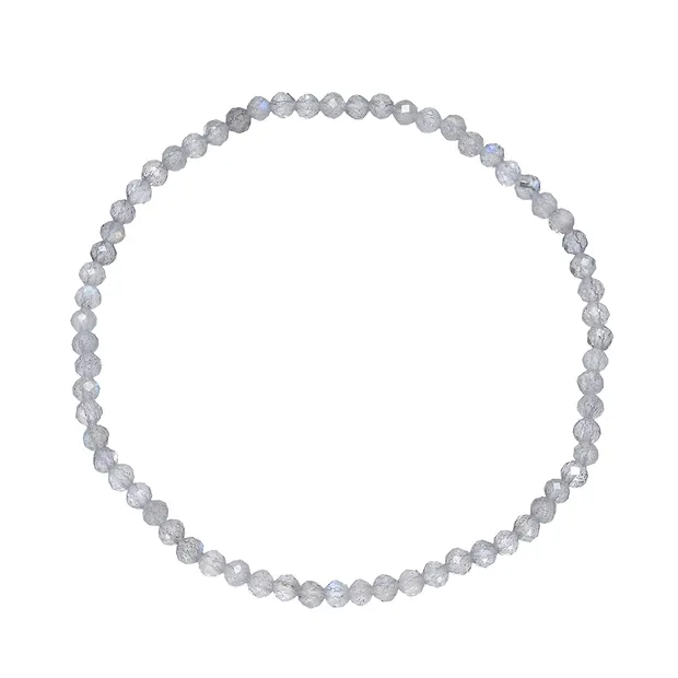 Armband, Labradorit (dunkel), 03mm Kugeln, facettiert, 19cm | Marco Schreier
