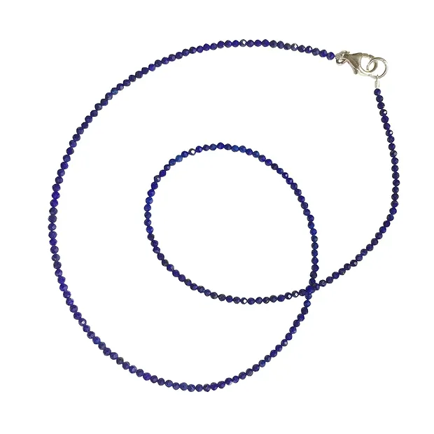 Lapis Lazuli necklace, beads (2.0 - 2.5mm), faceted | Marco Schreier