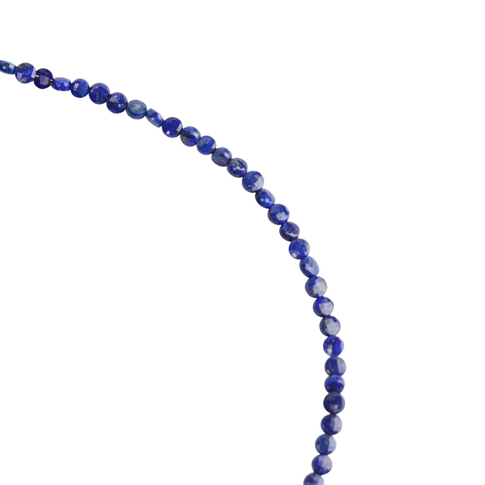 Collier Lapis, Scheibe facettiert, vergoldet | Edelsteine, Heilsteine & Schmuck